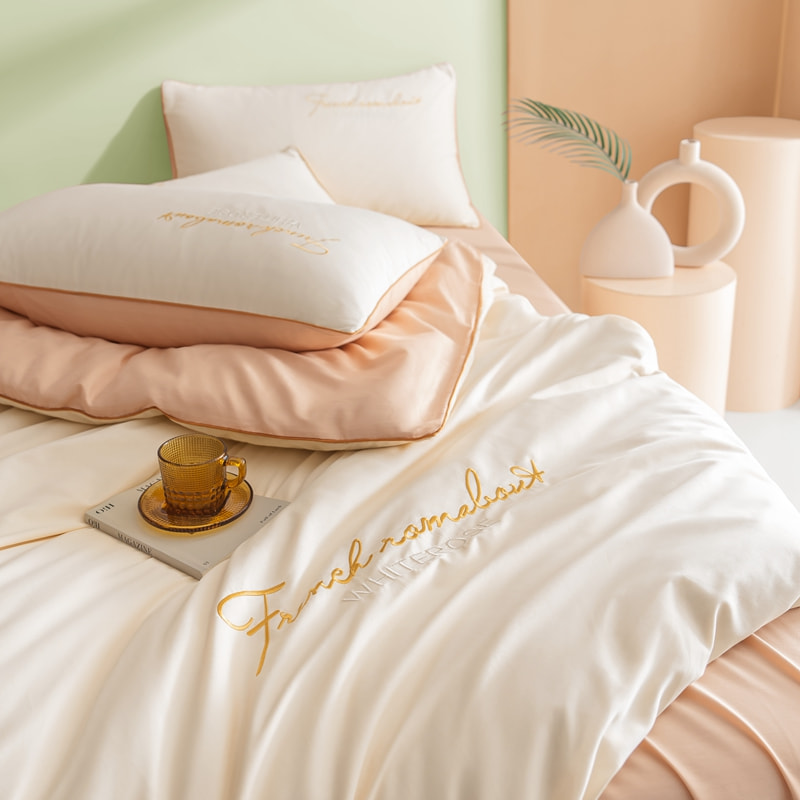 Socraigh bileog leaba dhúbailte dath datha soladach cadáis íon